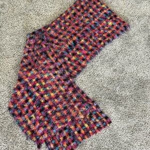 Y2K Era Multicolor Checkered Scarf